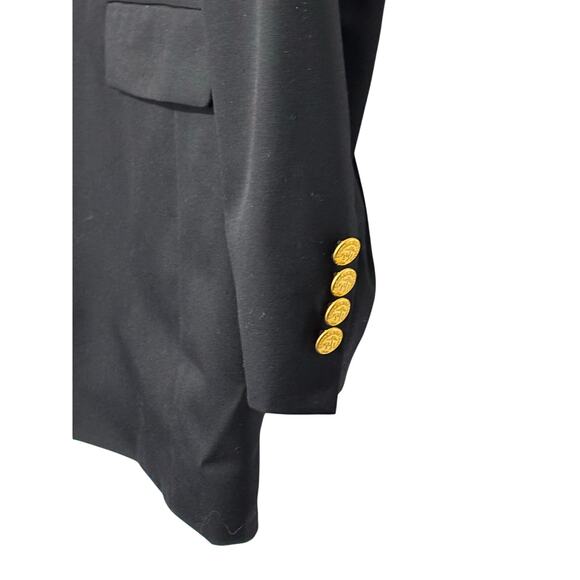 Brooks Brothers 346 Wool Navy Mens Blazer Jacket 42 Long Gold Buttons Classic - Picture 3 of 8